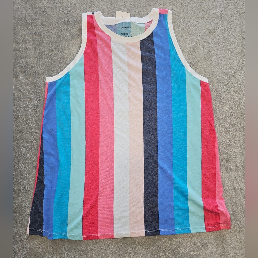 NWT Torrid Classic Fit Striped Tank Size 1x (14/16)